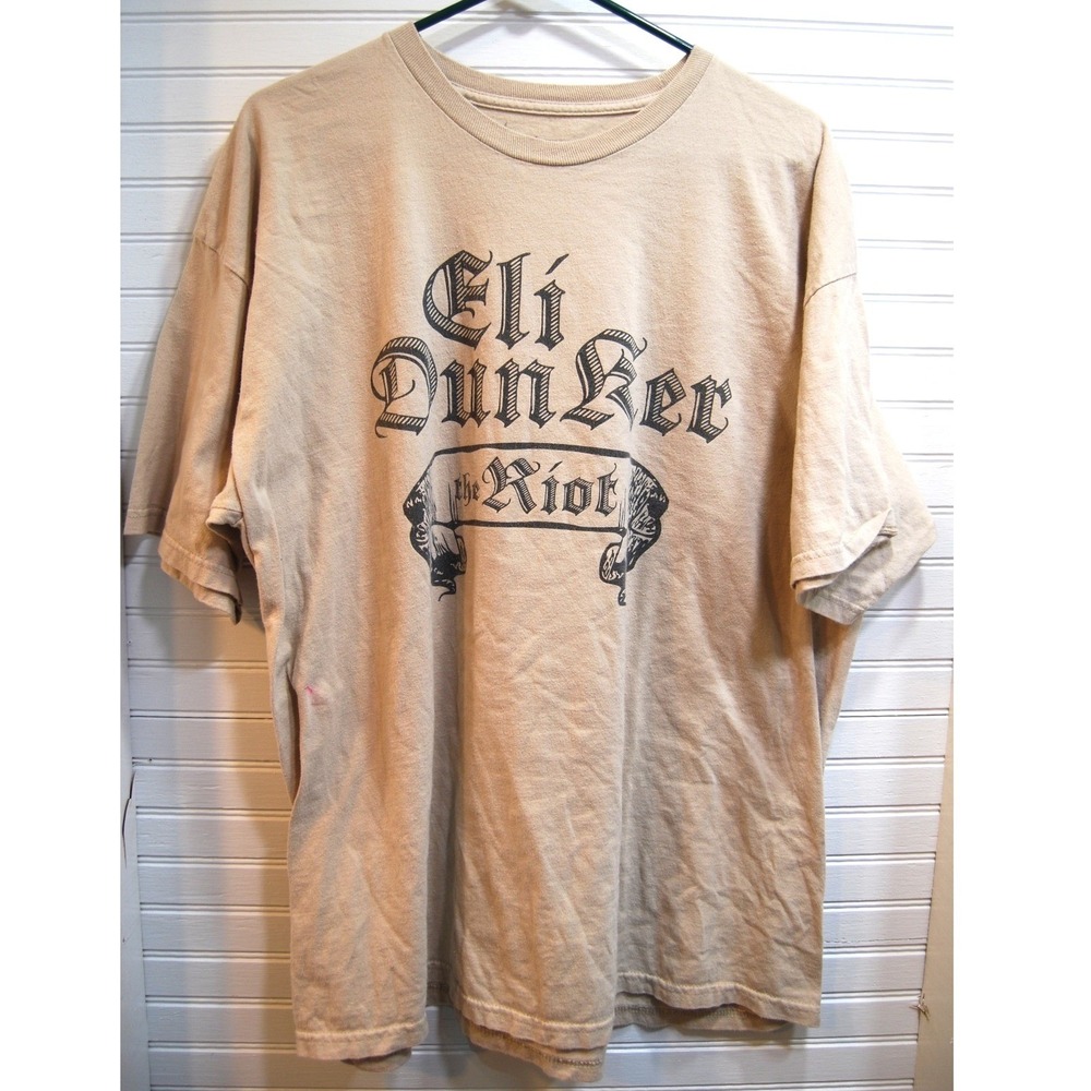Ranger Up T-shirt XL Eli Dunker The Riot Tan Grunge Y2K Military Skull Tee